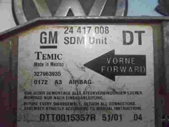 Airbagsensor Airbagsteuergerät Opel 24417008DT 24417008 DT 0172 A3 327963935