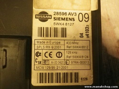 Steuergerät Zentralverriegelung Nissan Primera P12 5WK48127 28596AV309 28596AV3