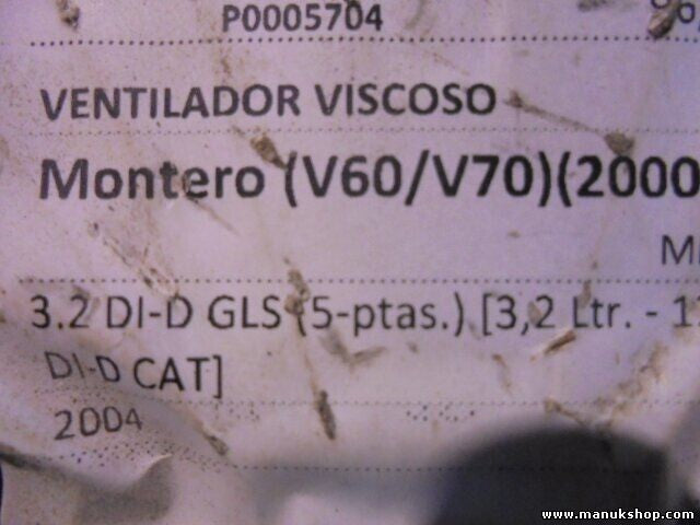 Viskolüfter Viskokupplung Mitsubishi Montero Pajero II V2 V3 V4 3.0 3.2 MD339271