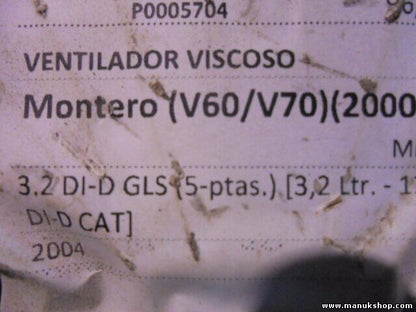 Viskolüfter Viskokupplung Mitsubishi Montero Pajero II V2 V3 V4 3.0 3.2 MD339271