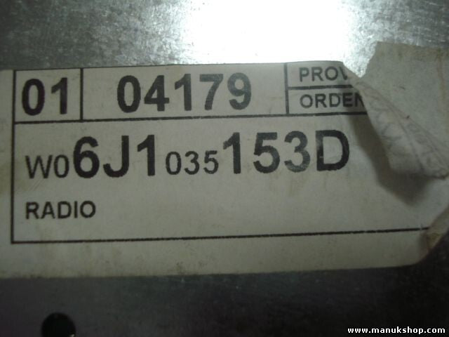 Radio CD Seat Iibiza 6J1035153D SEAZAZ1K0154475 ULSECD