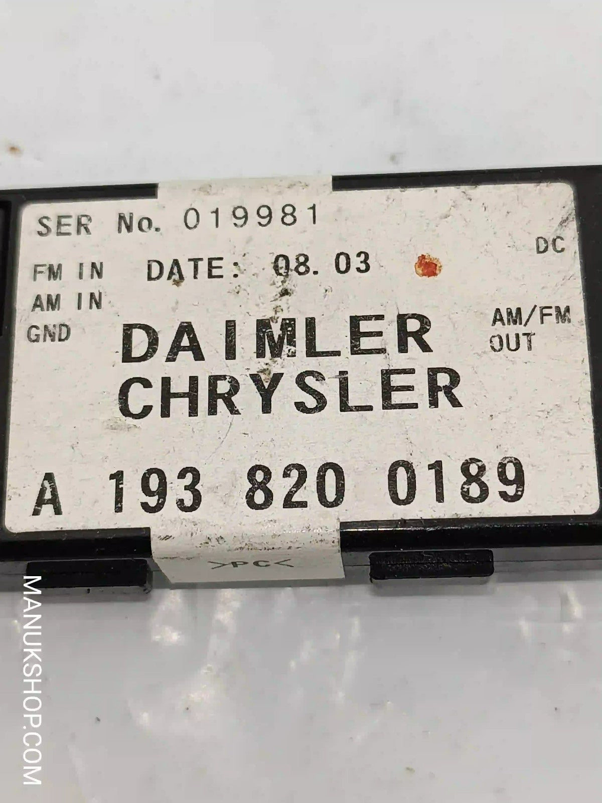 Antennenverstärker Chrysler Crossfire Mercedes-Benz  W163 A1938200189
