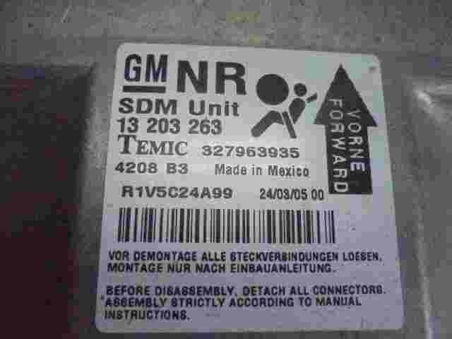 Airbagsensor Airbagsteuergerät Opel Astra H (NR) 13203263 Temic 327963935