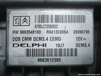 Motorsteuergerät Peugeot 407 2.0 16V 9663548180 R0413C006A 28096795 9663612380