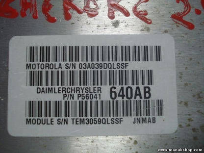 Steuergerät Antriebsstrang Jeep Cherokee 2.5 P56041640AB MOTOROLA 03A039DQLSSF