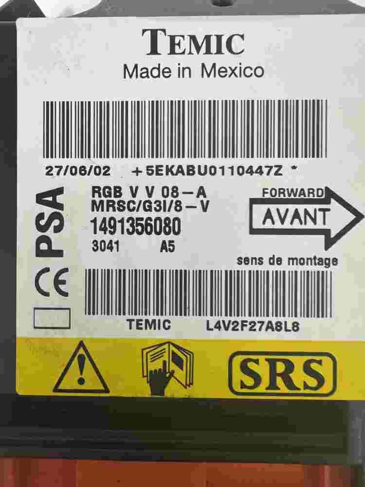 Airbagsteuergerät Ulysse Citroen C8 Peugeot 807 1491356080 MRSCG318V L4V2F27A8L8