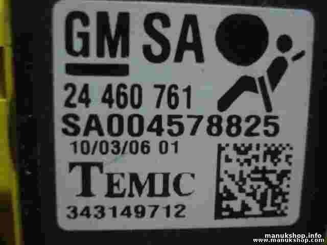 Airbagsensor Airbagsteuergerät Opel Astra H GM SA 24460761 TEMIC 343149712