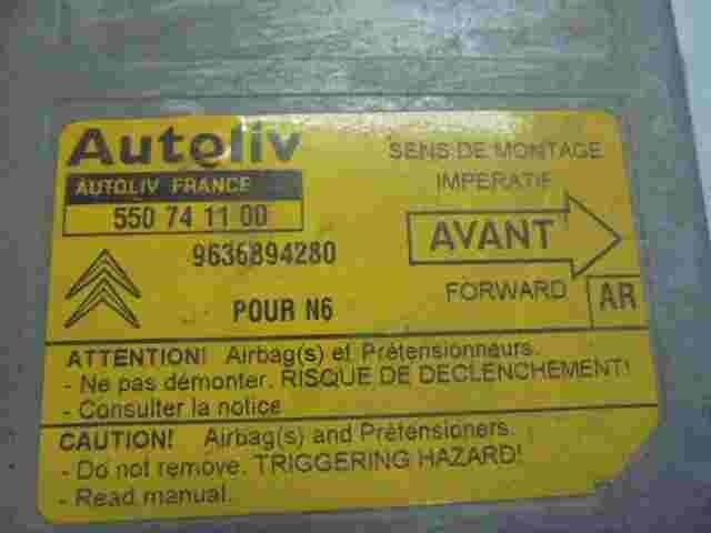 Airbagsensor Airbagsteuergerät Citroen Xsara  (AR) 9636894280 550741100