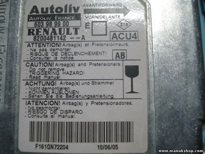 Airbagsensor Airbagsteuergerät Renault Megane 8200481142A 8200481142--A 