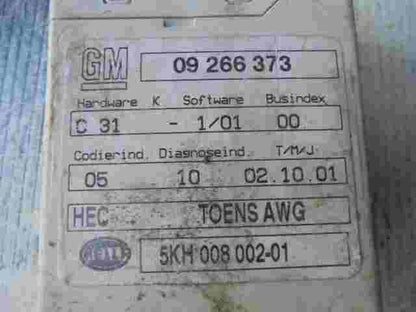 GR Steuergerät Tempomat Opel Omega B GM 09266373 09 266 373 HELA 5KH00800201
