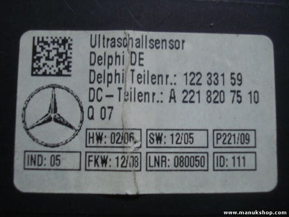 Leseleuchte Ultraschallsensor Mercedes W221 S-Klasse A2218207510 DELPHI 12233159