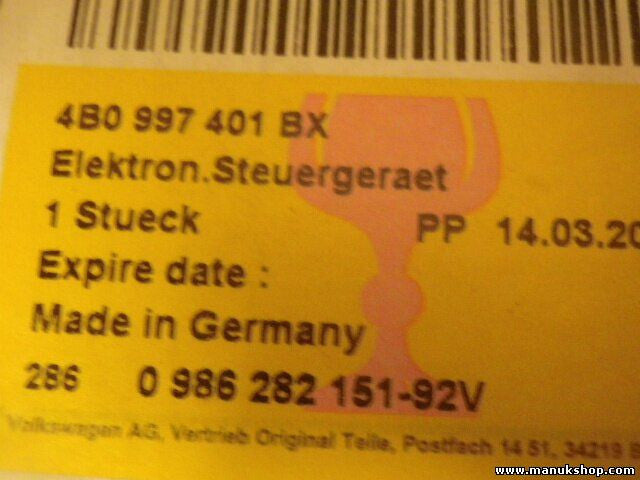 Motorsteuergerät Audi VW 4B0997401BX 0986282151 BOSCH 0281010399 4B0907401AC