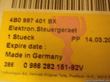 Motorsteuergerät Audi VW 4B0997401BX 0986282151 BOSCH 0281010399 4B0907401AC