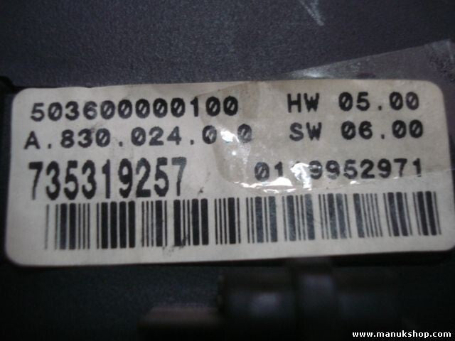 Klimabedienteil Fiat Stilo 192 503600000100 735319257 HW 05.00 SW06.00