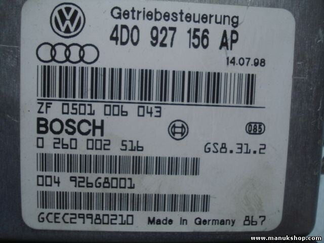 Getriebesteuergerät Audi A6, A8 4D0927156AP 4D0 927 156 AP BOSCH 0260002516