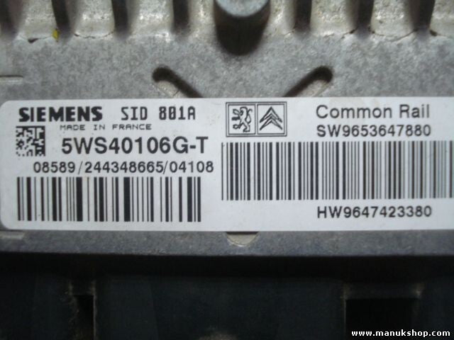 Motorsteuergerät Citroen Xsara 9647423380 SW9653647880 HW9647423380
