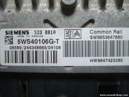 Motorsteuergerät Citroen Xsara 9647423380 SW9653647880 HW9647423380