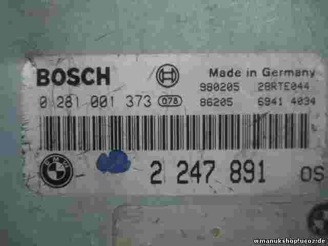 Motorsteuergerät BMW E39 2247891 2 247 891 BOSCH 0281001373 0 281 001 373