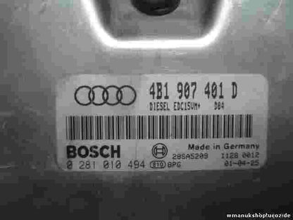 Motorsteuergerät  Audi A6 4B 2.5 2002 4B1907401D BOSCH 0281010494  EDC15VM D04
