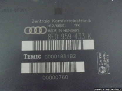 Zentrale Komfortelektronik Komfortsteuergerät KSG Audi A4 8E0959433K 00001881B2