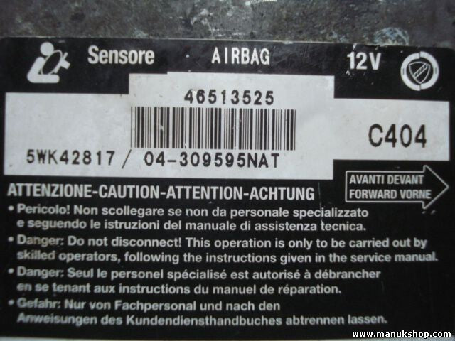 Airbagsensor Airbagsteuergerät Fiat Multipla 46513525 SIEMENS 5WK42817