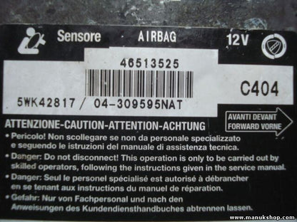 Airbagsensor Airbagsteuergerät Fiat Multipla 46513525 SIEMENS 5WK42817