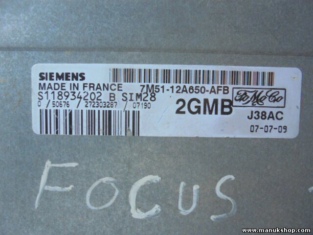 Motorsteuergerät Ford Focus MK2 2GMB J38AC 7M5112A650AFB S118934202B S118325001