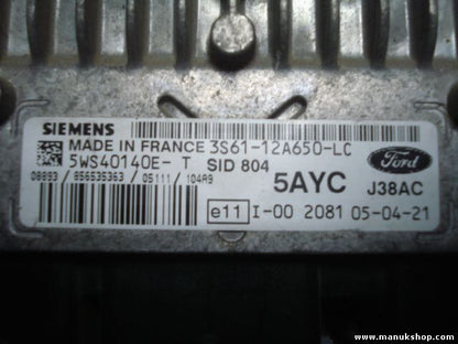 Motorsteuergerät Ford Fusion 1.4 SID804 3S6112A650LC SIEMENS 5WS40140ET