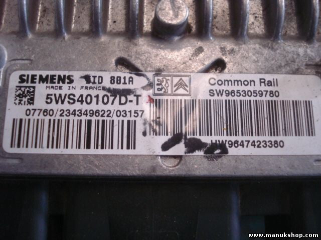 Motorsteuergerät Peugeot 406 5WS40107D-T 5WS40107DT SW9653059780 HW9647423380