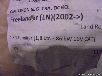 Sicherheitsgurt Gurt Land Rover Freelander 1.8 86 KW 16V 149812