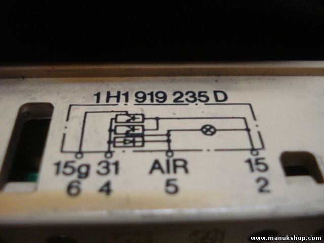 Kontrolleuchte für AIRBAG  VW Volkswagen Golf 3 1H1919235D 1H1 919 235 D