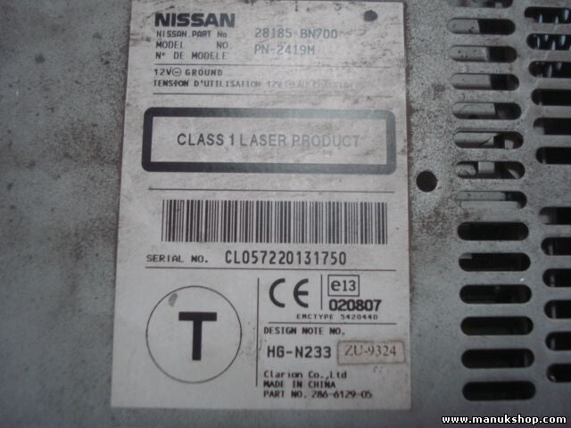 CD-Changer Nissan Tino 2.2 16V 2003-2002 -2005) 28185 BN700 28185BN700 PN2419M