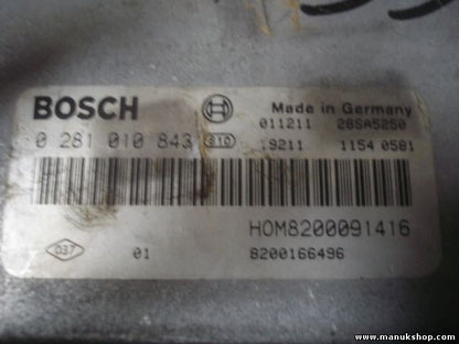 Motorsteuergerät Renault Scenic BOSCH 0281010843 HOM8200091416 8200091416