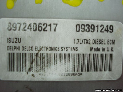 Motorsteuergerät Opel Astra 1.7 DTI ISUZU DELPHI 8972406217 09391249