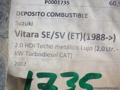 Tank Kraftstofftank Suzuki Vitara SE/SV 2.0 HDI 2002