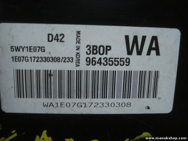 Motorsteuergerät Chevrolet Kalos 3B0P WA 96435559 5WY1E07G 1E07G172330308/233