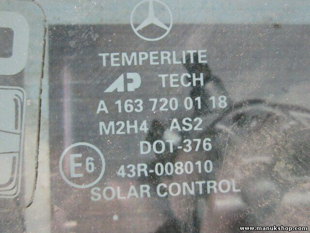 Türscheibe Seitenscheibe vorne links Mercedes ML W163 A1637200118 43R008010