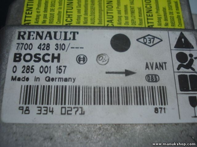 Airbagsensor Airbagsteuergerät Renault Clio 7700428310 7700 428 310 0285001157