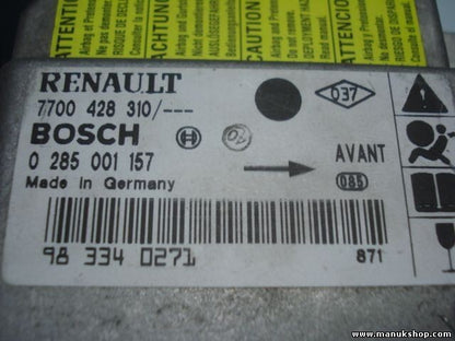 Airbagsensor Airbagsteuergerät Renault Clio 7700428310 7700 428 310 0285001157
