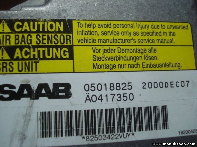 Airbagsensor Airbagsteuergerät SAAB 9-5 05018825 A0417350 2000DEC07 82503422VUY