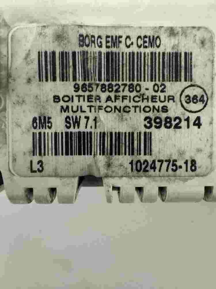 Bordcomputer Peugeot 407 9657882780-02 965788278002 BORG EMF C-CEMO 102477517