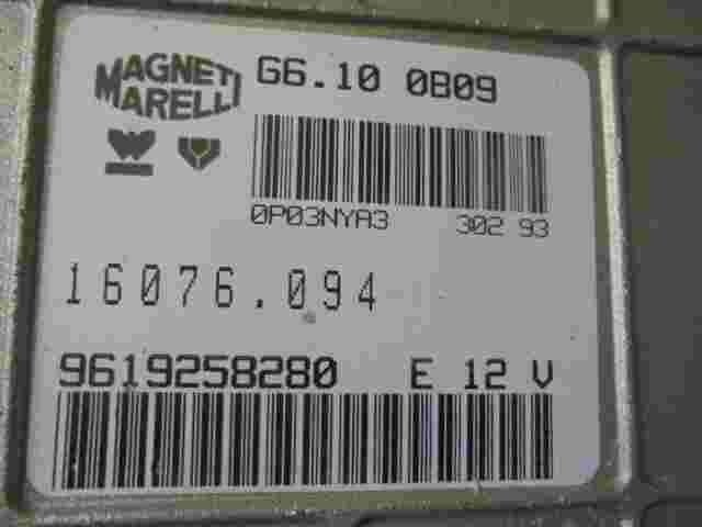 Motorsteuergerät Citroen Peugeot 9619258280 16076094 MAGNETI MARELLI G6100B09