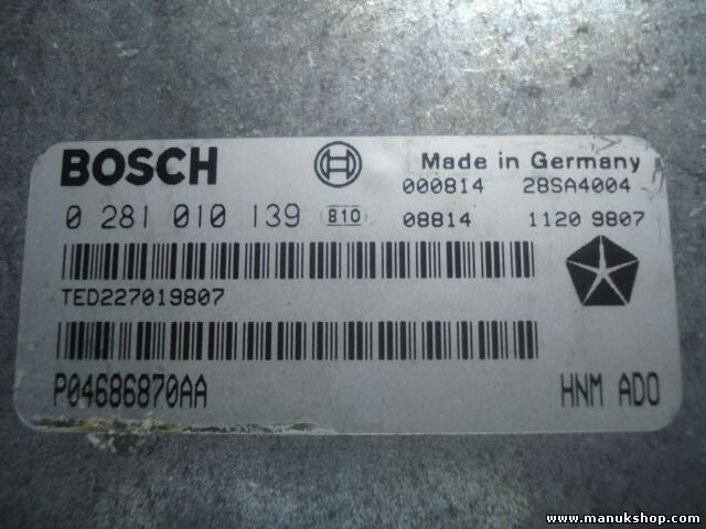 Motorsteuergerät Chrysler Voyager II 2.5td P04686870AA 04686870AA 0281010139