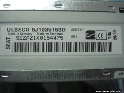 Radio CD Seat Iibiza 6J1035153D SEAZAZ1K0154475 ULSECD