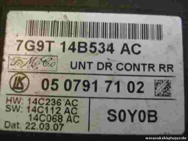 Fensterheber steuergerät Ford Mondeo 7G9T14B534AC 7G9T 14B534 AC LK 0507917102