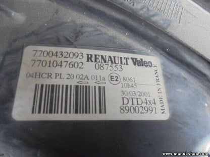 Scheinwerfer rechts Renault Scenic VALEO 7700432093 7701047602 087553 04HCR