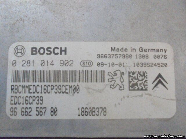 Motorsteuergerät Citroen Peugeot 4007 2.2 4x4 EDC16CP39 9666256780 0281014902