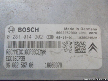 Motorsteuergerät Citroen Peugeot 4007 2.2 4x4 EDC16CP39 9666256780 0281014902