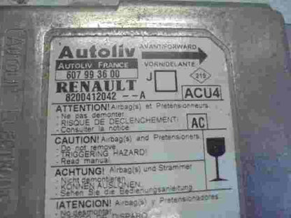 Airbagsensor Airbagsteuergerät Renault Scenic 2 (AC) 8200412042A 607993600