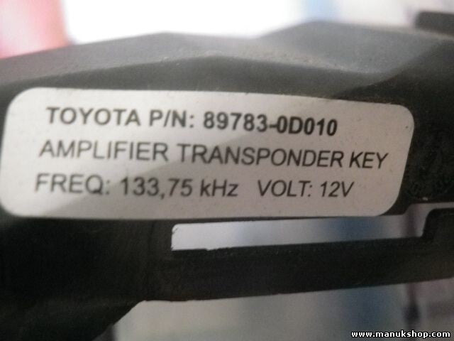 Schlüssel Lesespule Toyota Yaris 897830D010 89783-0D010 89LP0187 156071U3FXCVR